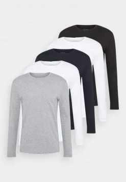 Pier One Hombre 5 PACK - Camiseta De Manga Larga - White/dark Blu/grey -Pier One Tienda 0040d79b22c848e294c0eb73581cab32
