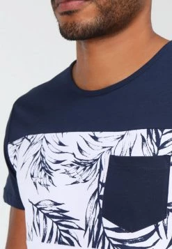 Pier One Hombre Camiseta Estampada - Navy/white -Pier One Tienda 00b0d686c4fc452f93b003661a266dc5