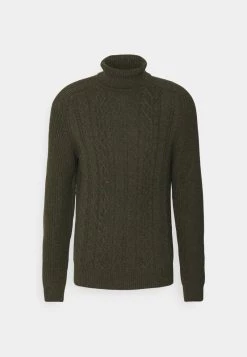 Pier One Hombre NEW CABLE TURTLENECK JUMPER - Jersey De Punto - Mottled Olive -Pier One Tienda 0459fb10b43a4ed98a7e95aa60d5ed37