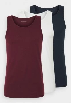 Pier One Hombre 3 PACK - Camiseta Interior - Dark Blue/bordeaux/off-white -Pier One Tienda 047f83270e0d4959bc99cbf03388334f