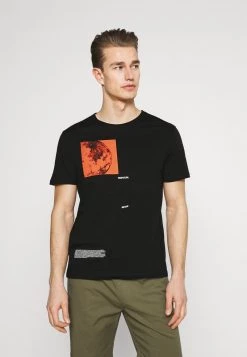 Pier One Hombre Camiseta Estampada - Black
