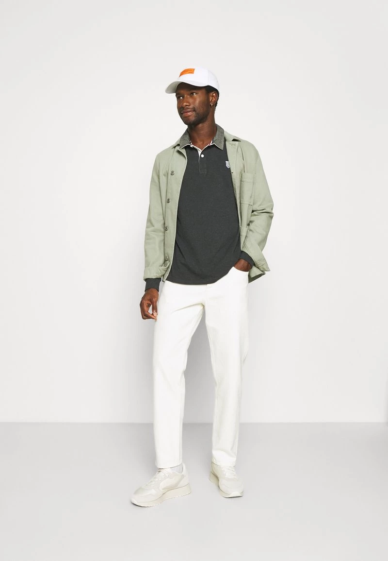 Pier One Hombre COLLAR RUGBY - Polo - Mottled Dark Grey 4 Pier One Hombre COLLAR RUGBY - Polo - Mottled Dark Grey - Imagen 2