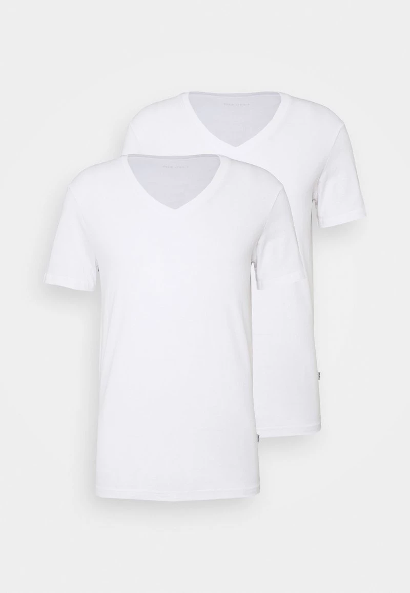 Pier One Hombre 2 PACK - Camiseta Básica - White 8 Pier One Hombre 2 PACK - Camiseta Básica - White - Imagen 6