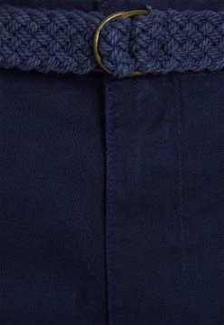Pier One Hombre CHINOS WITH BELT - Shorts - Dark Blue -Pier One Tienda 09ca7efaa5b64c9cb379a798260c20b5