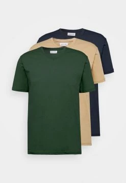 Pier One Hombre 3 PACK - Camiseta Básica - Khaki/tan/dark Blue -Pier One Tienda 0c35076ff08749278d2b17df3e7e328f