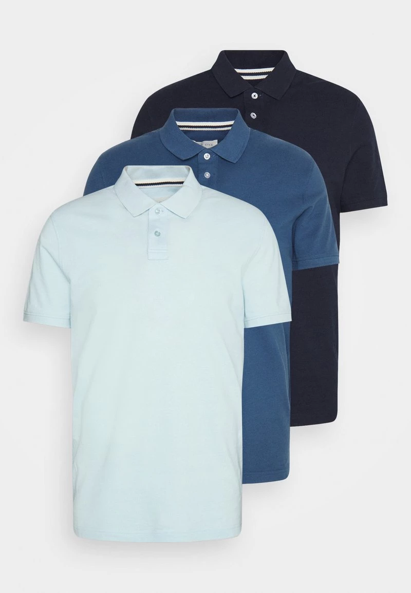 Pier One Hombre 3 PACK - Polo - Light Blue/blue/dark Blue 8 Pier One Hombre 3 PACK - Polo - Light Blue/blue/dark Blue - Imagen 6