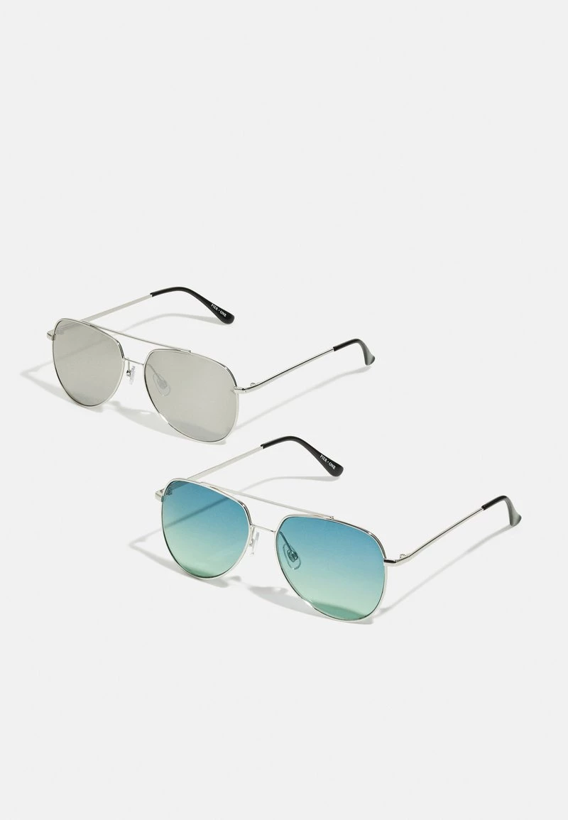 Pier One Hombre 2 PACK - Gafas De Sol - Silver/green 3 Pier One Hombre 2 PACK - Gafas De Sol - Silver/green