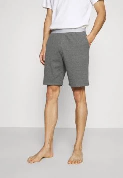 Pier One Hombre LOUNGE HENLEY SHORTS - Pantalón De Pijama - Mottled Dark Grey