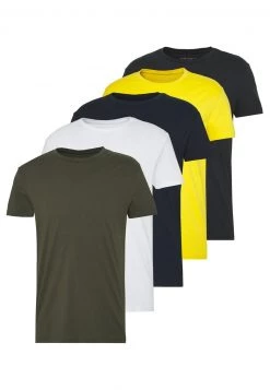 Pier One Hombre 5 PACK - Camiseta Básica - Olive/ White/ Navy /yellow /black -Pier One Tienda 1b9164789150411d82264f1147f53451
