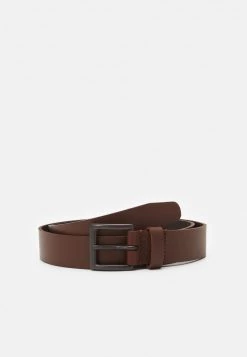 Pier One Hombre LEATHER - Cinturón - Cognac