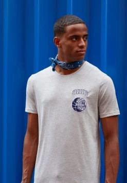 Pier One Hombre GRAPHIC T-SHIRT - Camiseta Básica - Mottled Grey -Pier One Tienda 1fdd1161053e45d89d814d54e051029a