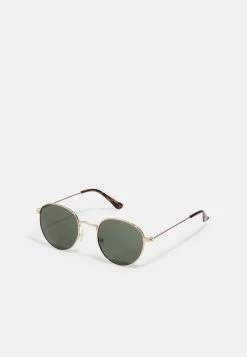 Pier One Unisexo UNISEX - Gafas De Sol - Gold-coloured/green