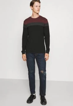 Pier One Hombre Camiseta De Manga Larga - Bordeaux/dark -Pier One Tienda 29741c8a14664331b680899a615892df