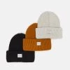Pier One Unisexo 3 PACK UNISEX - Gorro - Black/off White/brown -Pier One Tienda 2d6318a6827f4602bdf8430dde68af4b