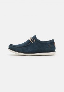 Pier One Hombre LEATHER - Zapatos Con Cordones - Dark Blue