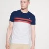Pier One Hombre Camiseta Estampada - Blue/red