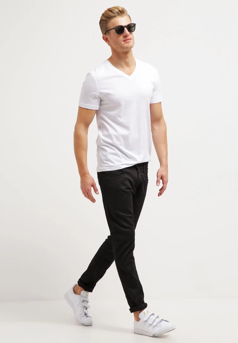 Pier One 2 PACK - Camiseta Básica - White/black, Hombre 3 Pier One 2 PACK - Camiseta Básica - White/black, Hombre