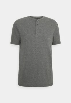 Pier One Hombre LOUNGE HENLEY TEE - Camiseta De Pijama - Mottled Dark Grey -Pier One Tienda 448918778b5f4e16902c8c05eea89c43