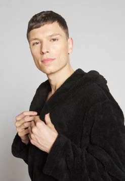 Pier One Hombre Albornoz - Black -Pier One Tienda 46ddd89e67e647d9a552c22e74d82b35