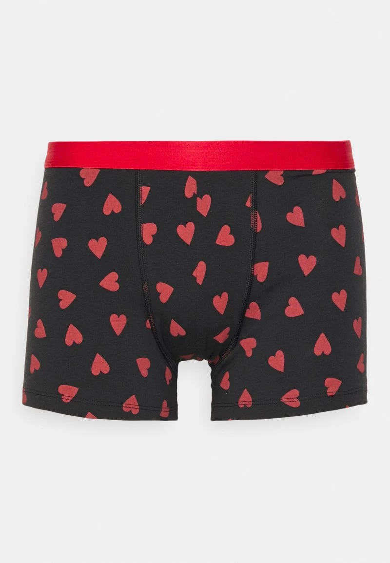 Pier One Hombre VALENTINE'S HEARTS BOXERS 2PACK - Culotte - Black/red 4 Pier One Hombre VALENTINE'S HEARTS BOXERS 2PACK - Culotte - Black/red - Imagen 2
