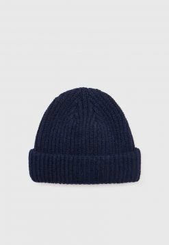 Pier One Unisexo SHORT MICRO BEANIE UNISEX - Gorro - Dark Blue