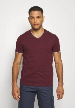 Pier One Hombre Camiseta Básica - Bordeaux
