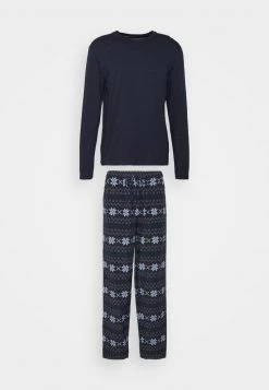 Pier One Hombre Pijama - Dark Blue/bordeaux