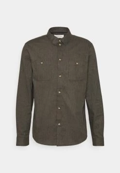 Pier One Hombre Camisa - Mottled Dark Green -Pier One Tienda 5726c966b3ca442b9bdc431ccd4b1634