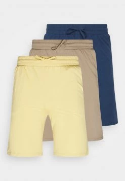 Pier One Hombre 3 PACK - Pantalón De Pijama - Dark Blue/yellow/taupe