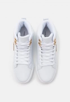 Pier One Unisexo Zapatillas Altas - White/gold-coloured -Pier One Tienda 59eb1396fe95461ba2a5d937797d9912