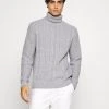 Pier One Hombre NEW CABLE TURTLENECK JUMPER - Jersey De Punto - Light Grey -Pier One Tienda 6553a1ed2ec2425d974026e8f175b30b
