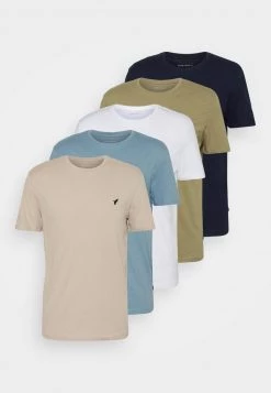 Pier One Hombre WITH BIRD STRAIGHT 5 PACK - Camiseta Básica - Beige/white/light Blue -Pier One Tienda 66878d61f9284197b4395faece75418c