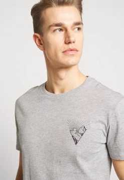 Pier One Hombre Camiseta Estampada - Mottled Grey -Pier One Tienda 669185459ef54b5c9fc17065e9dc2d19