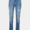 Pier One Hombre DISTRESSED DENIM SLIM FIT - Vaqueros Slim Fit - Light Blue -Pier One Tienda 6892ba2963924b7294f58df49ba8fe17