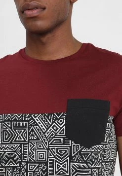 Pier One Hombre Camiseta Estampada - Bordeaux -Pier One Tienda 6d11fa3516334f5ca86decf3c3d98870