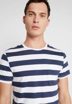 Pier One Hombre Camiseta Estampada - Dark Blue/white -Pier One Tienda 6ea73421a90741a7ad5cc7b7b417c294