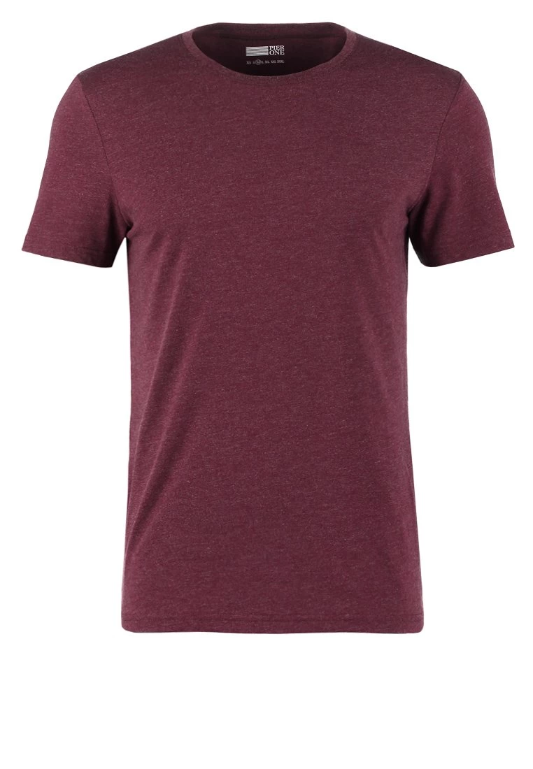 Pier One Hombre Camiseta Básica - Bordeaux Melange 7 Pier One Hombre Camiseta Básica - Bordeaux Melange - Imagen 5