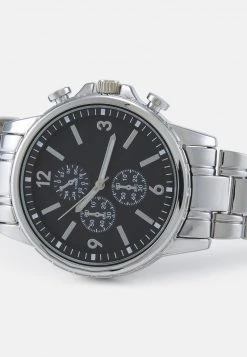 Pier One Unisexo UNISEX - Reloj - Silver-coloured/black -Pier One Tienda 74a3ccc1c5ec4cf19b661e26058a743f