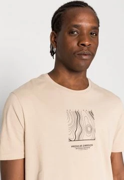 Pier One Hombre Camiseta Estampada - Tan -Pier One Tienda 77d0fcbf246c48239c77c1f402852ca8