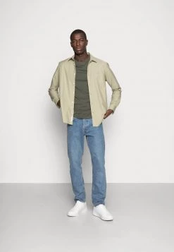 Pier One 3 PACK - Camiseta Básica - Black/grey/green, Hombre