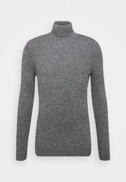 Pier One MUSCLE FIT TURTLE - Jersey De Punto - Mottled Grey, Hombre -Pier One Tienda 788d9d9a00b14ae9bdb868be9d8f970c