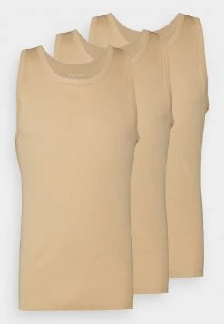 Pier One Hombre 3 PACK - Camiseta Interior - Beige