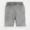 Pier One Hombre LOUNGE ACID WASHED SHORTS - Pantalón De Pijama - Black