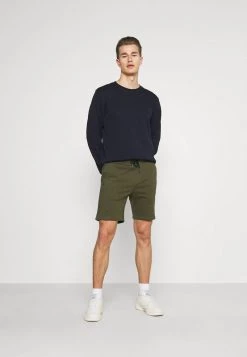 Pier One Hombre 2 PACK - Shorts - Black/olive