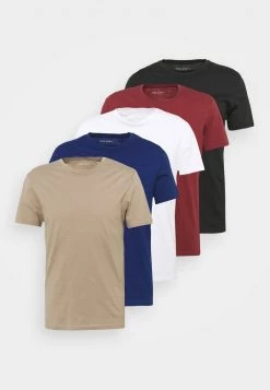 Pier One Hombre 5 PACK - Camiseta Básica - White/black/bordeaux -Pier One Tienda 821a9428a35f403f8260cec51cee307c