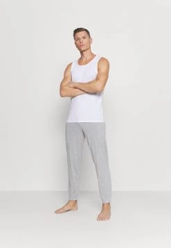 Pier One Hombre 2 PACK - Pantalón De Pijama - Mottled Dark Grey/mottled Grey