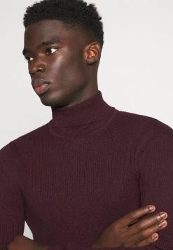 Pier One MUSCLE FIT TURTLE - Jersey De Punto - Mottled Bordeaux, Hombre -Pier One Tienda 87bc9746f3cd48c78886c3726b9971e1