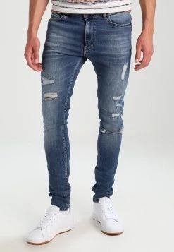 Pier One Hombre Vaqueros Pitillo - Dark Blue Denim