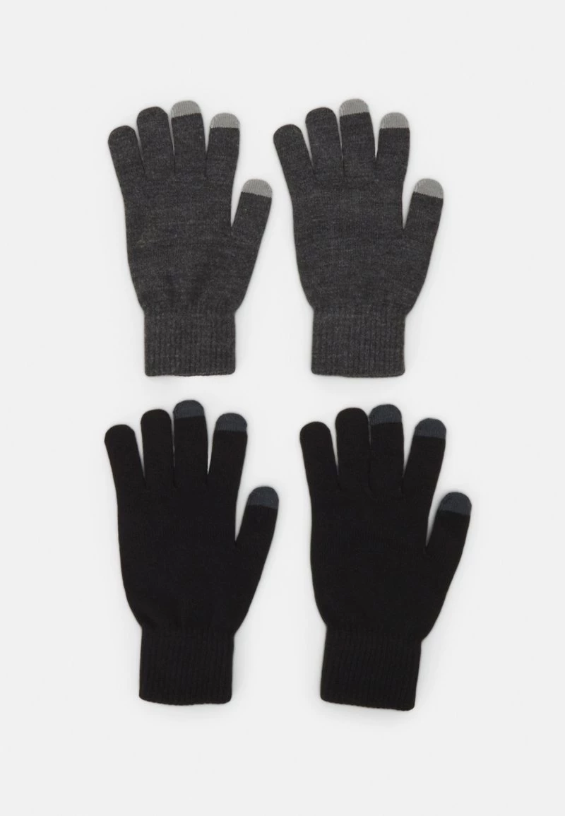 Pier One Hombre 2 PACK - Guantes - Black/grey 3 Pier One Hombre 2 PACK - Guantes - Black/grey