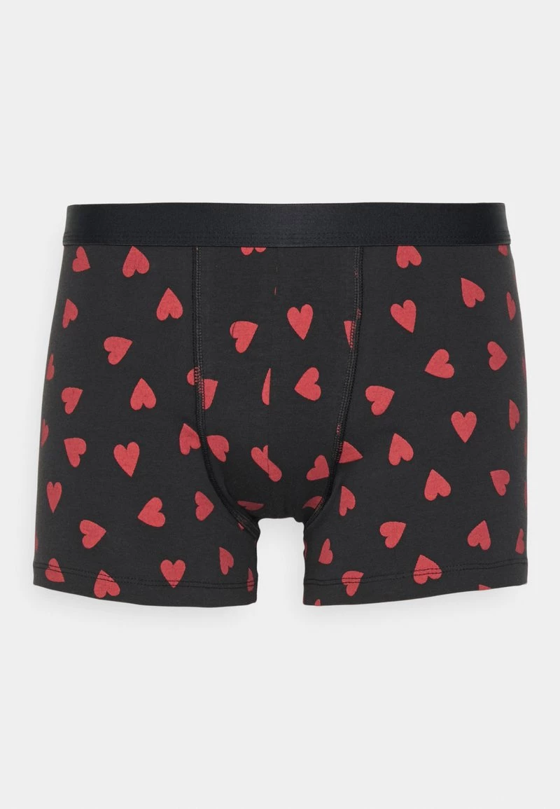 Pier One Hombre VALENTINE'S HEARTS BOXERS 2PACK - Culotte - Black/red 6 Pier One Hombre VALENTINE'S HEARTS BOXERS 2PACK - Culotte - Black/red - Imagen 4